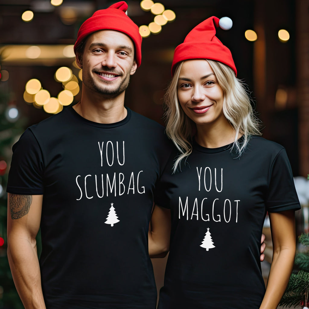 You Scumbag, You Maggot - Couple Matching Christmas Tops - (Sold Separately)