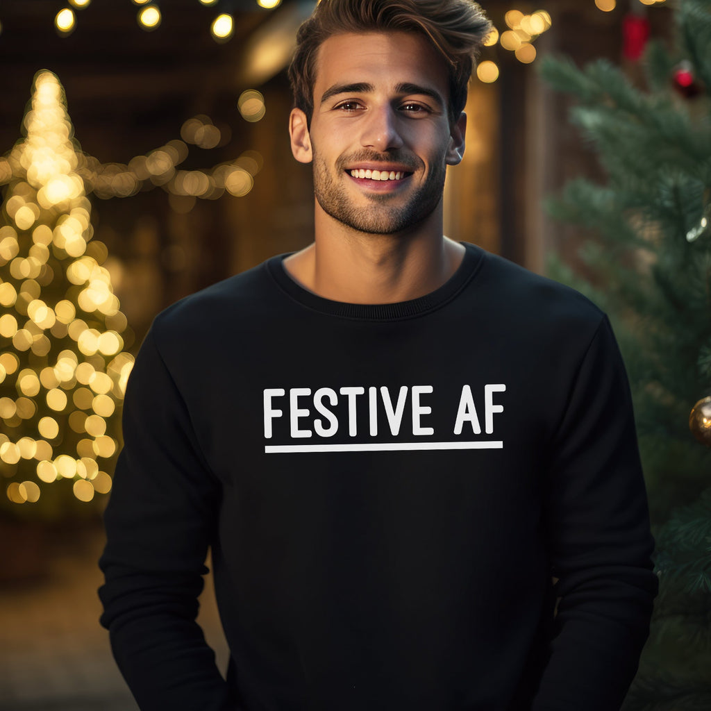 Festive AF Christmas Sweater - Christmas Jumper Sweatshirt - All Sizes