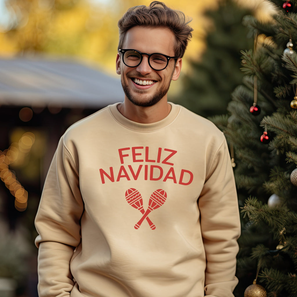 Feliz Navidad Christmas Sweater - Christmas Jumper Sweatshirt - All Si ...