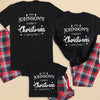 Personalised Family Christmas - Family Matching Christmas Pyjamas - Top & Tartan PJ Bottoms - (Sold Separately)