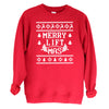 Merry Lift-Mas Christmas Sweater - Christmas Jumper Sweatshirt - All Sizes