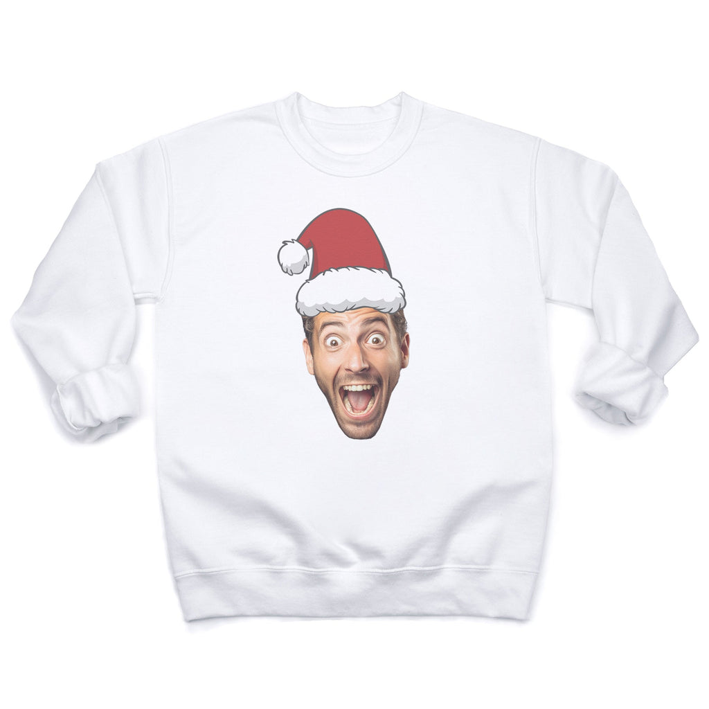 PERSONALISED Face & Santa Hat Christmas Sweater - Christmas Jumper Sweatshirt - All Sizes