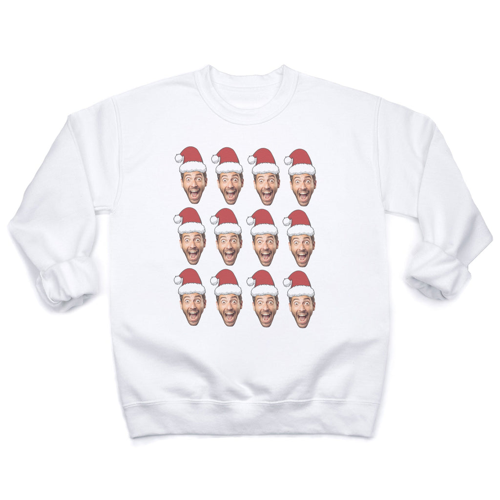 PERSONALISED Multiple Face & Santa Hat Christmas Sweater - Christmas Jumper Sweatshirt - All Sizes