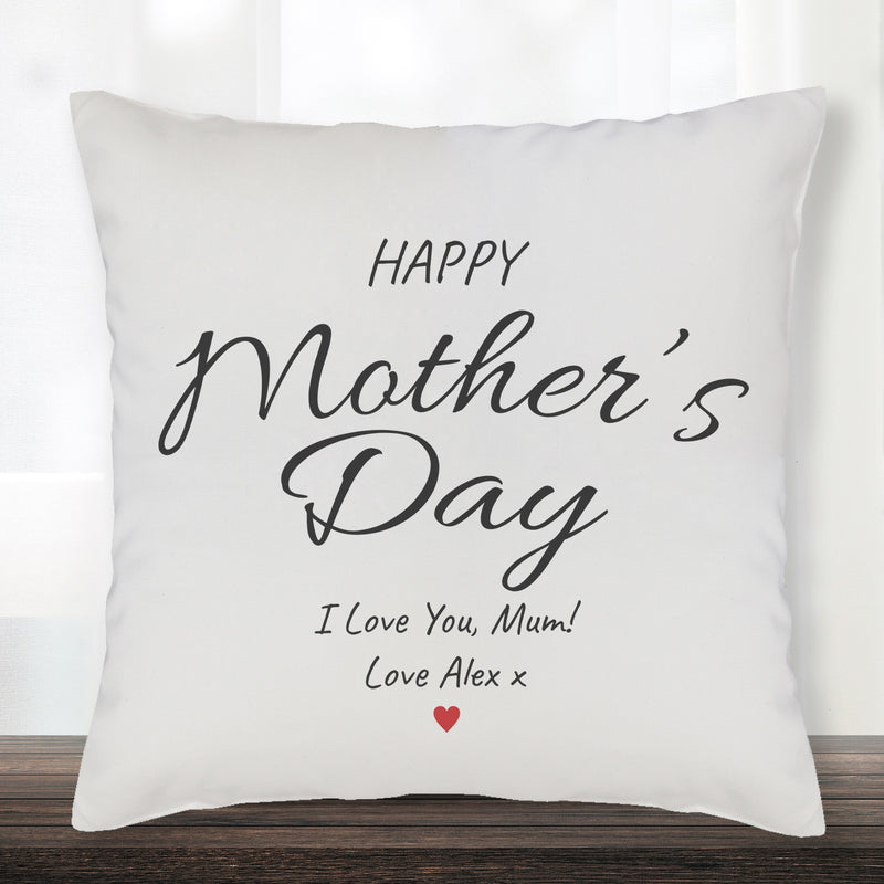 Personalised Happy Mothers Day- Printed Cushion Cover - One Size