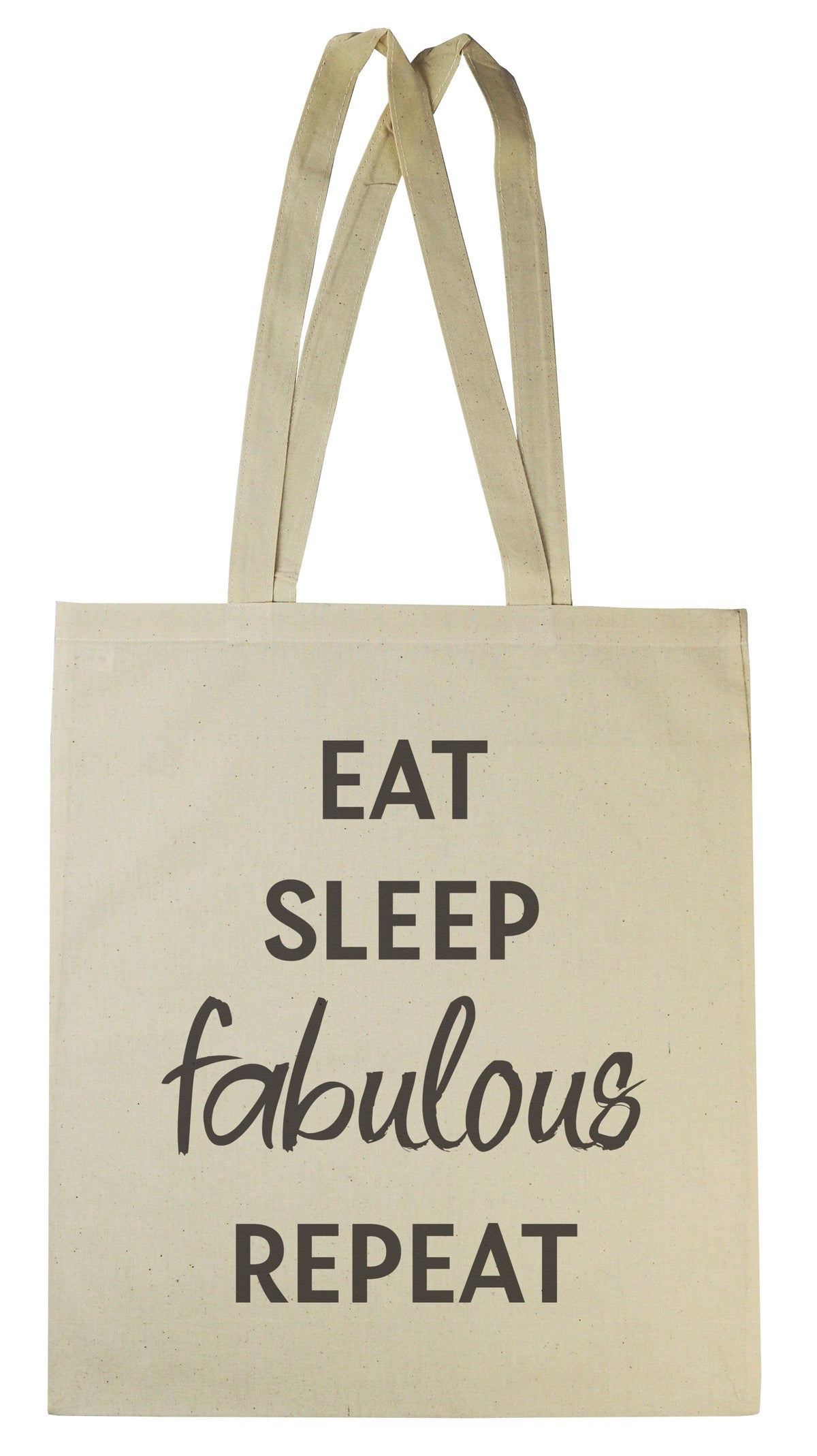 Eat Sleep Fabulous Repeat - Canvas Tote Shopping Bag (4339411484721)
