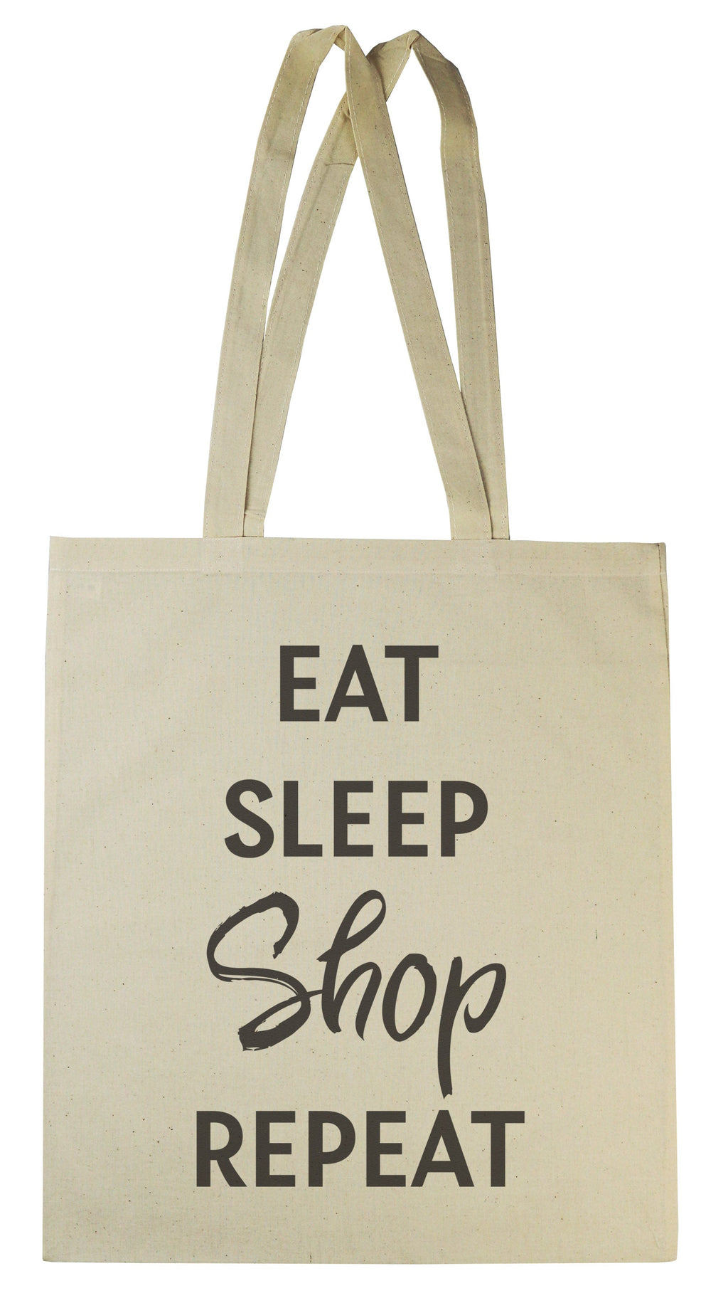 Eat Sleep Shop Repeat - Canvas Tote Shopping Bag (4339411583025)