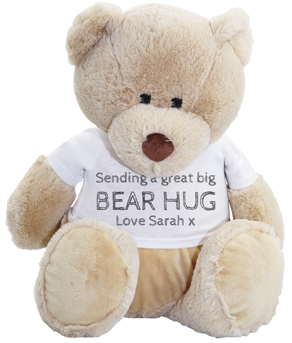 PERSONALISED Sending a Big Bear Hug - Teddy & Teddy T-Shirt Message