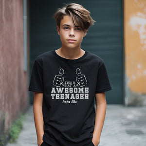 What An Awesome Teenager Looks Like Thumbs Up - Teenager T-Shirt