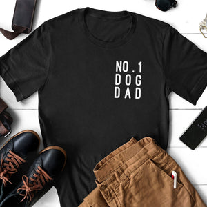 No.1 Dog Dad - Mens T-Shirt - Dads T-Shirt
