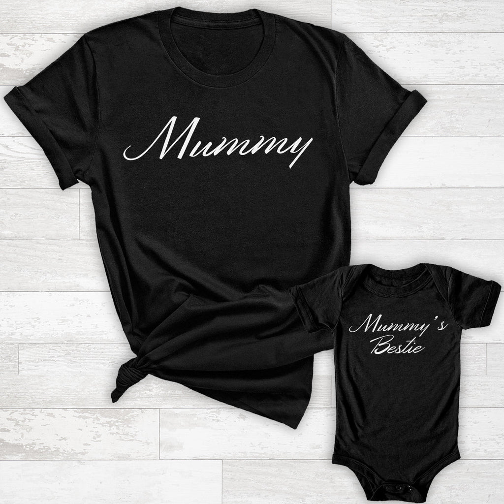 Mummys Mini - Baby T-Shirt & Bodysuit / Mum T-Shirt Matching Set - (Sold Separately)