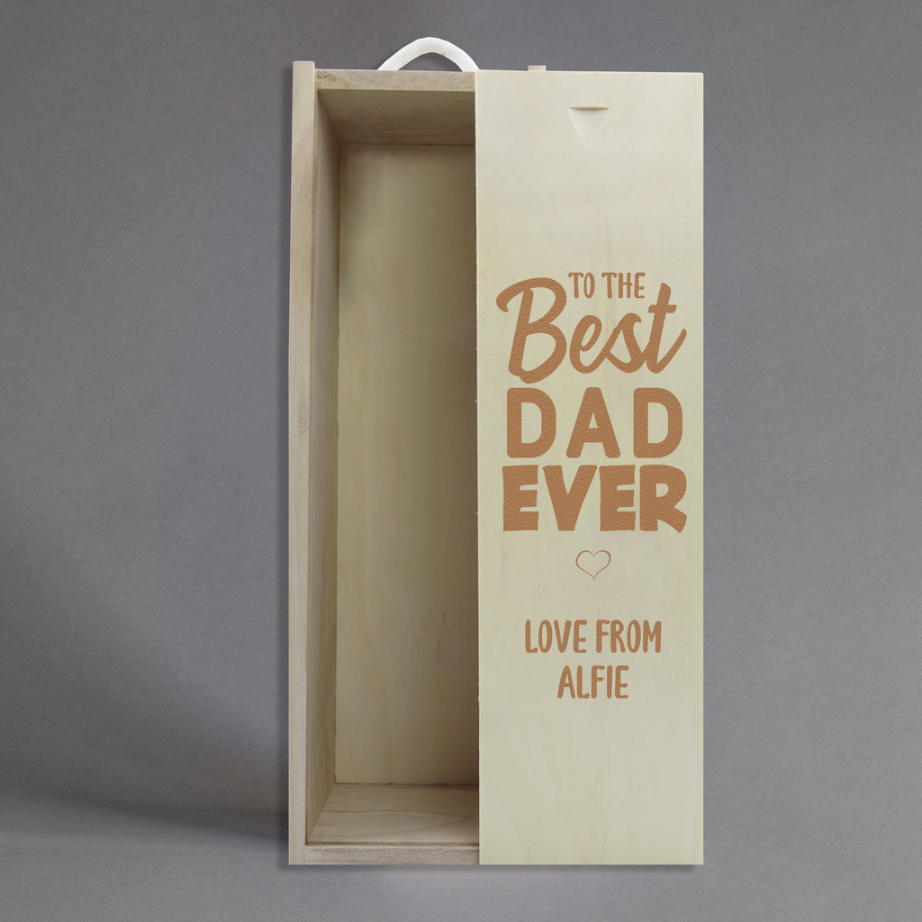 To The Best Dad Ever - Gift Bottle Presentation Box for One Bottle