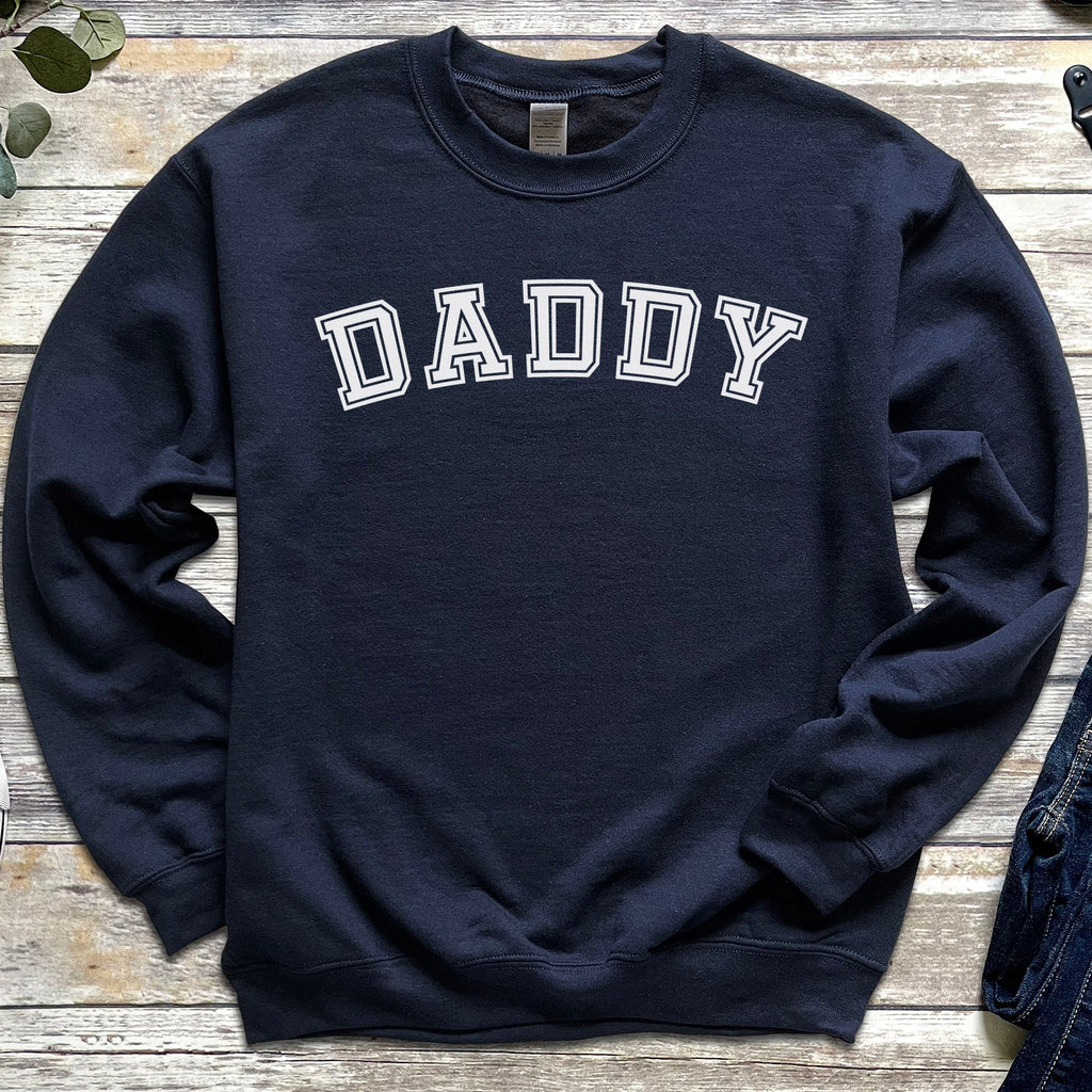 Daddy College Text - Mens Sweater - Dads Sweater