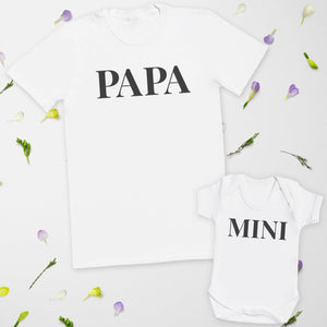 Papa & Mini - T-Shirt & Bodysuit / T-Shirt - (Sold Separately)