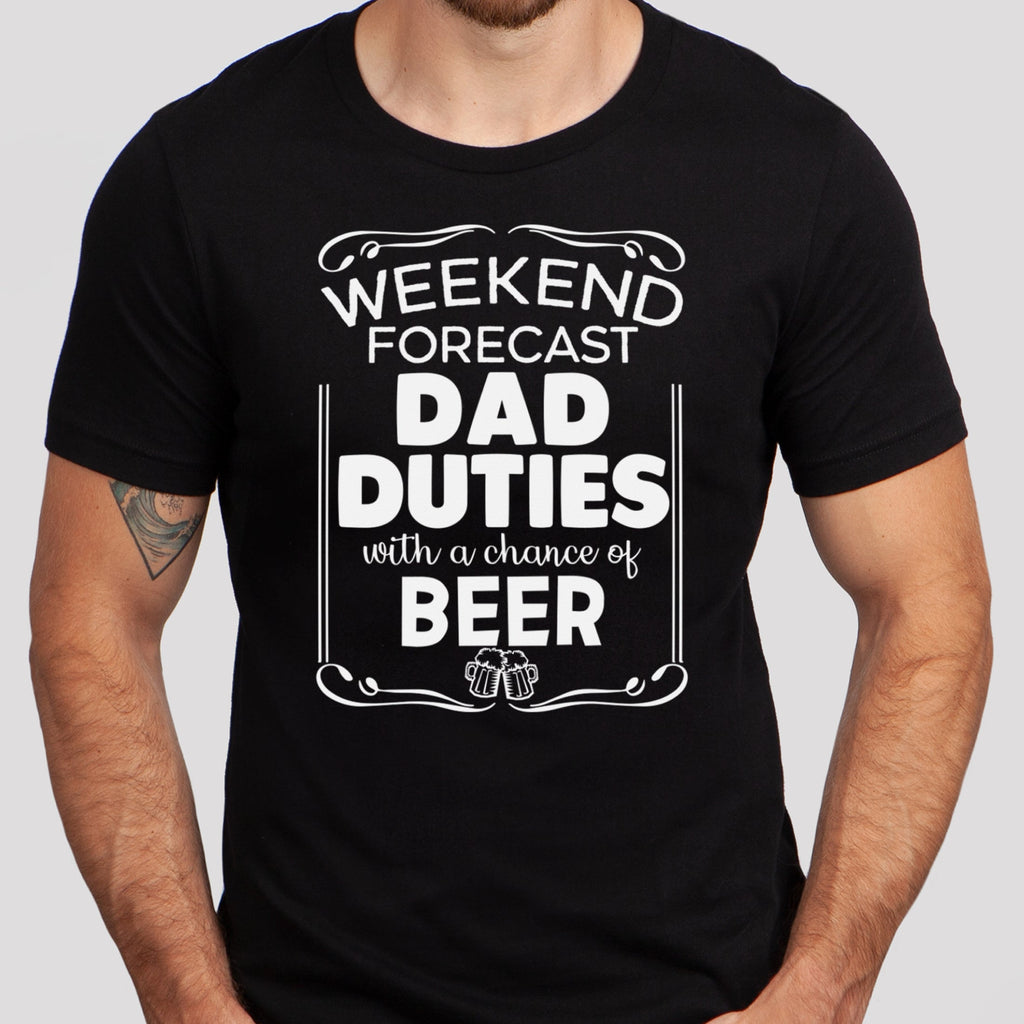 Weekend Forecast - Dad Duties - Mens T-Shirt - Dads T-Shirt