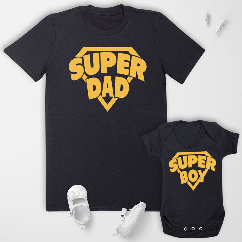 SuperDad & SuperBoy - T-Shirt & Bodysuit / T-Shirt - (Sold Separately)