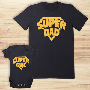 SuperDad & SuperGirl - T-Shirt & Bodysuit / T-Shirt - (Sold Separately)