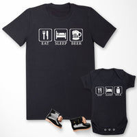 Eat Sleep Drink Beer &amp; Milk – T-Shirt &amp; Bodysuit / T-Shirt – (separat erhältlich)