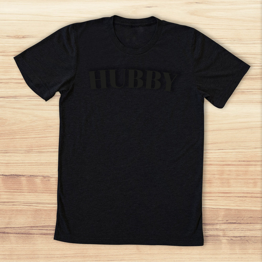 HUBBY Black on Black - Mens T-Shirt - Husband T-Shirt
