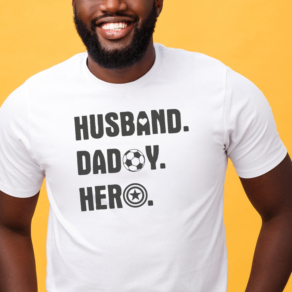 Husband. Daddy. Hero - Mens T-Shirt - Dad T-Shirt - 2 for £15