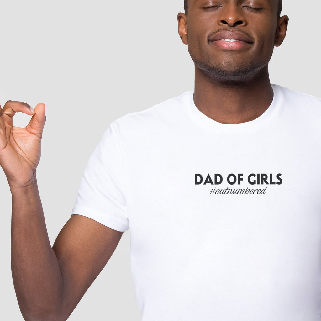 Dad Of Girls Badge - Mens T-Shirt - Dad T-Shirt - 2 for £15