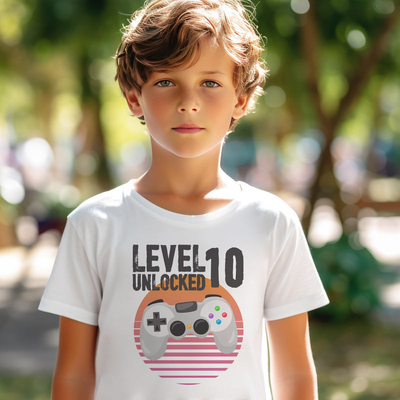 PERSONALISED Birthday Top - Level Unlocked - Baby & Kids T-Shirt