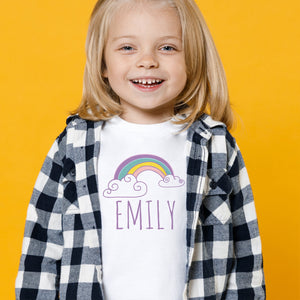 PERSONALISED Rainbow Name - Baby & Kids T-Shirt