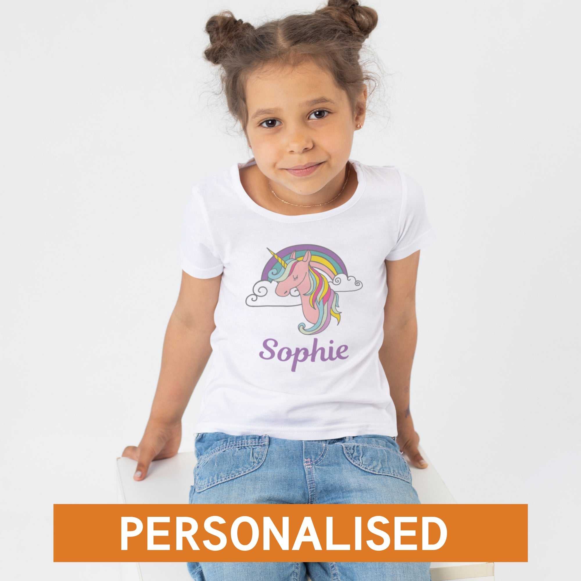 PERSONALISED Unicorn Name - Baby & Kids T-Shirt