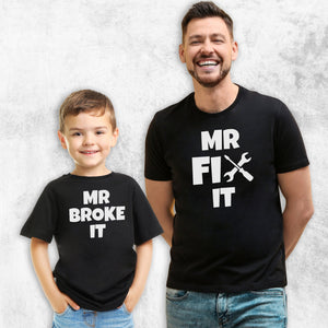 Mr Fix It & Mr Broke It - T-Shirt & Bodysuit / T-Shirt - (Sold Separately)
