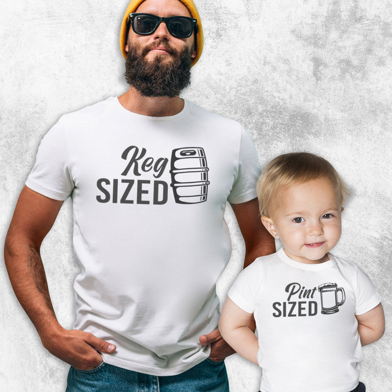 Keg Sized & Pint Sized - T-Shirt & Bodysuit / T-Shirt - (Sold Separately)