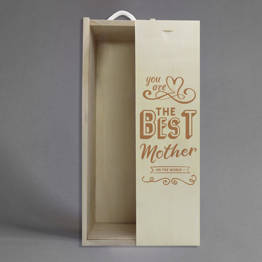 You Are The Best Mother In The World - Gift Bottle Presentation Box for One Bottle