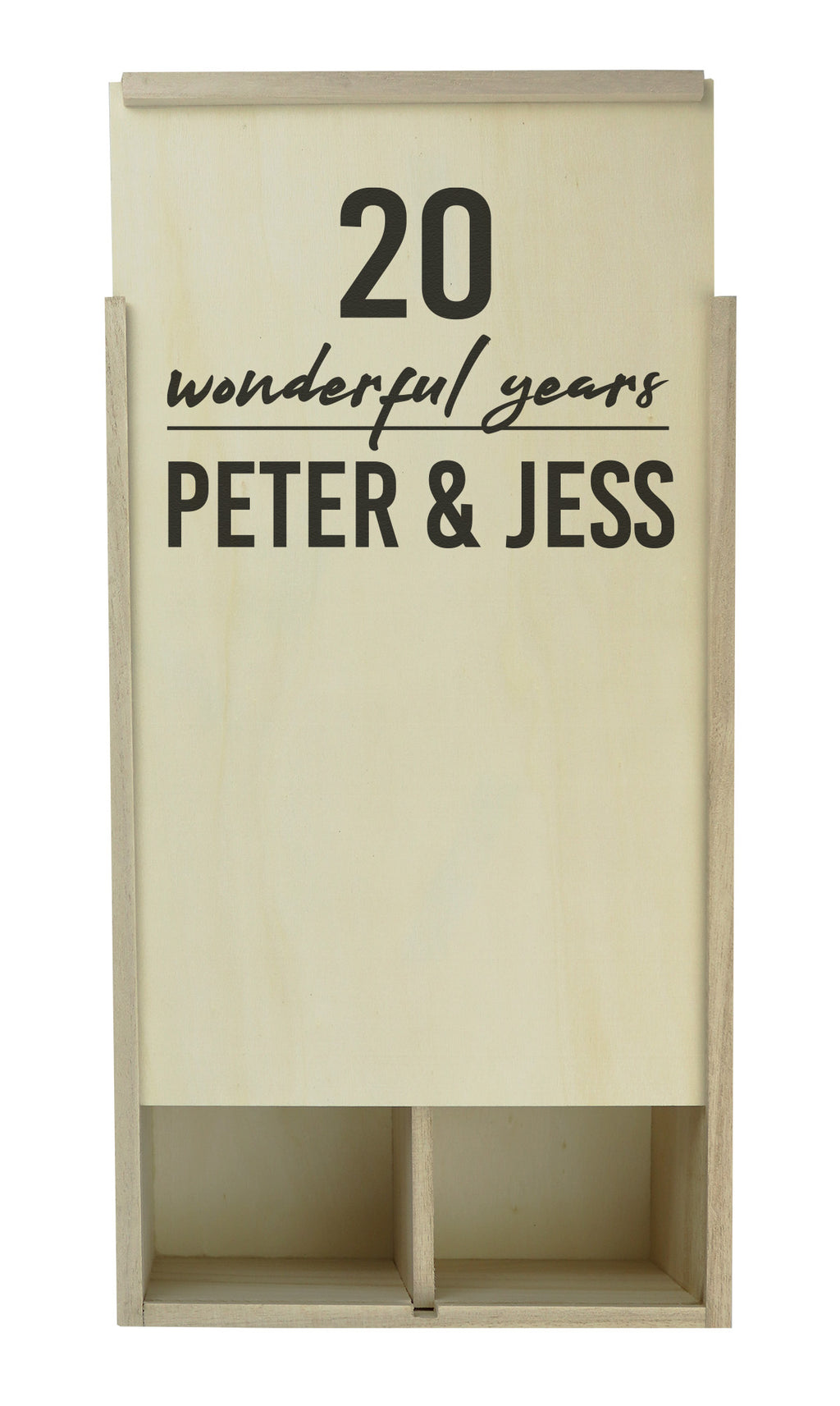 'Personalised' Wonderful Years & Names - Presentation Box Double Bottle