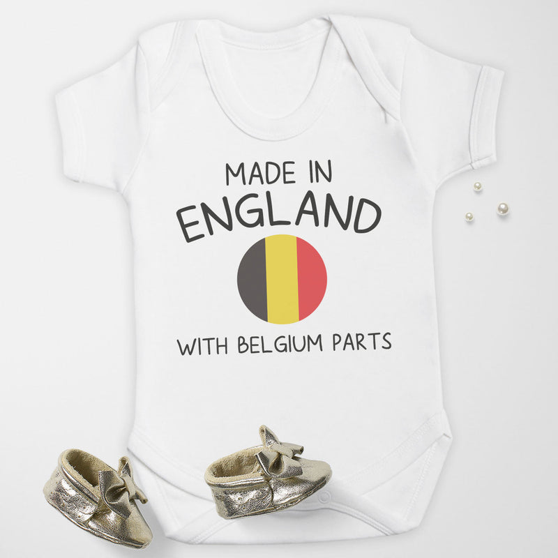PERSONALISED Made In.. With Custom Parts - Baby Bodysuit