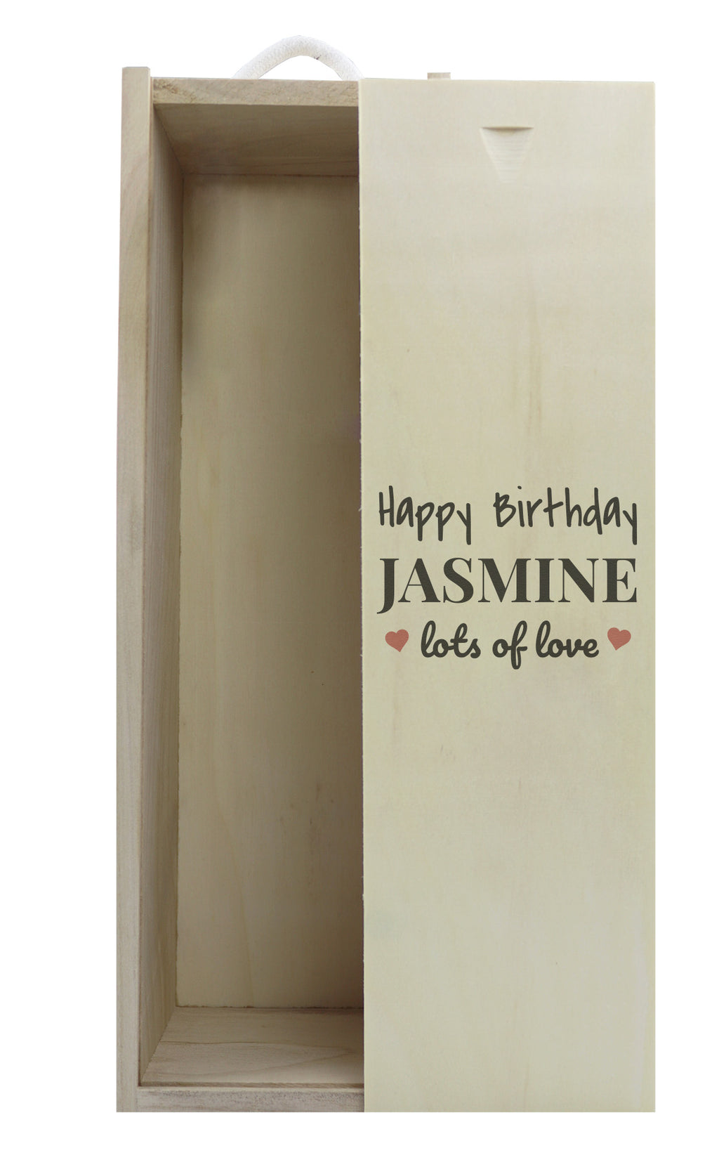 PERSONALISED Happy Birthday Name LotsOfLove - Gift Bottle Presentation Box for One Bottle