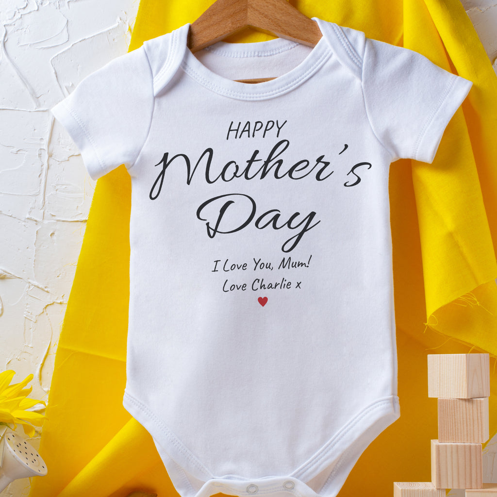 Personalised - Happy Mother's Day - Baby Bodysuit
