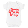 Santa Baby In Red Outline - Baby Bodysuit / Baby T-Shirt
