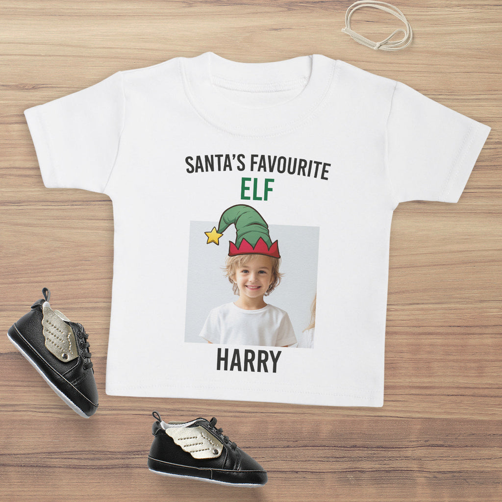 PERSONALISED Santa's Favourite Elf with Photo & Name - Baby & Kids - All Styles & Sizes
