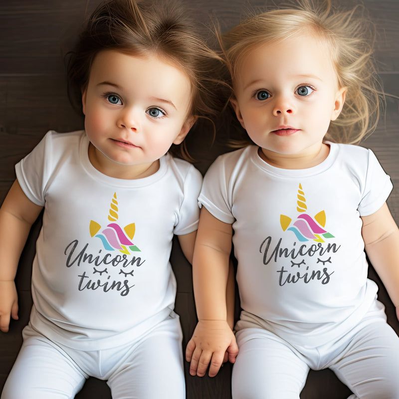 Unicorn Twins - Twin Set - Selection of Clothing Set - (0M to 14 yrs)