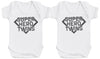 Super Hero Twins - Twin Set - Selection of Clothing Set - (0M to 14 yrs)
