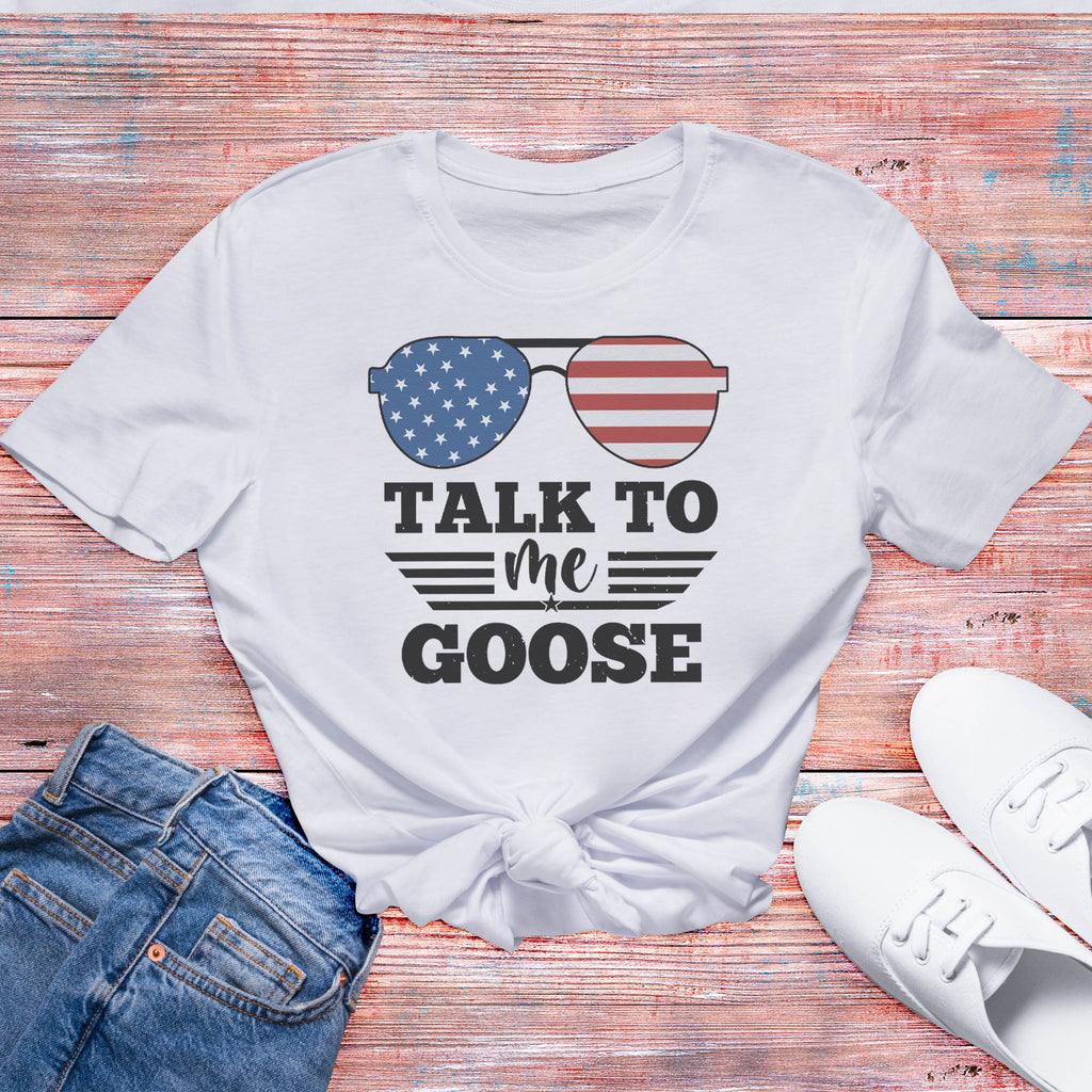 Talk To Me Goose - Black Text - Womens T-Shirt
