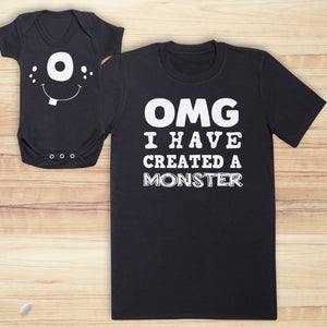 OMG I've Created A White Monster! - Dad / Mum T-Shirt & Kids T-Shirt - (Sold Separately)