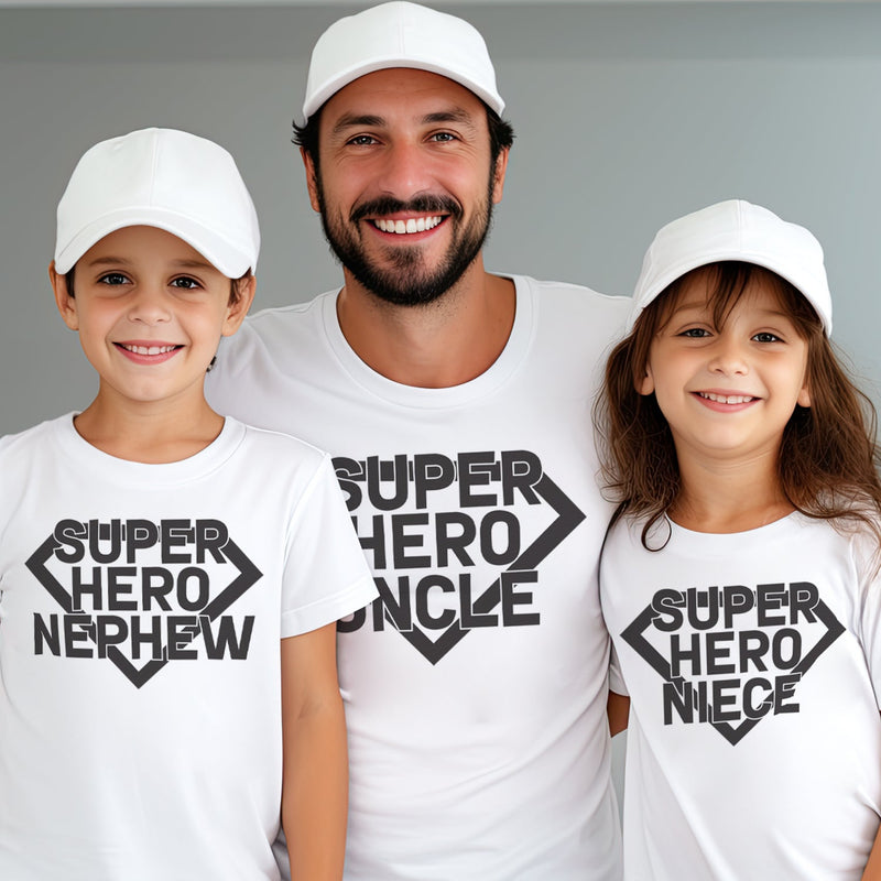 Super Hero Niece, Nephew & Uncle - Uncle Matching Set - (Sold Separately)