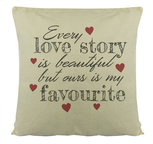 Our Love Story - Printed Cushion Cover
