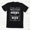 Weekend Forecast Rugby Beer - Mens T-Shirt