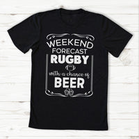 Weekend Forecast Rugby Beer - Mens T-Shirt