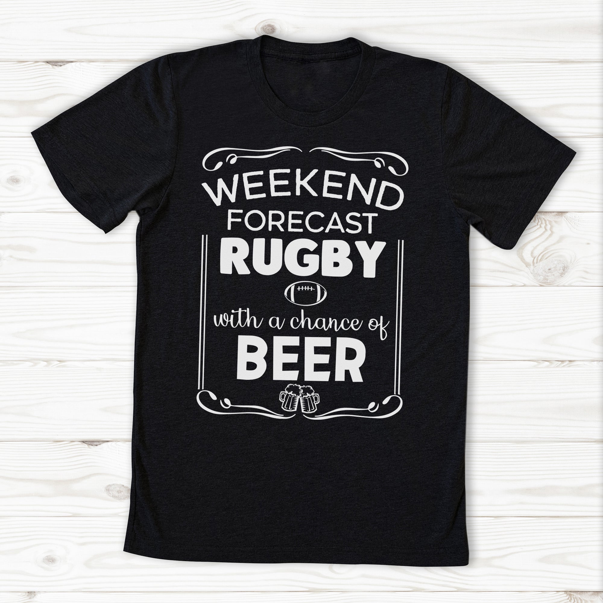 Weekend Forecast Rugby Beer - Mens T-Shirt