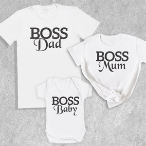 Boss Family - Whole Family Matching - Family Matching Tops - (Sold Separately)