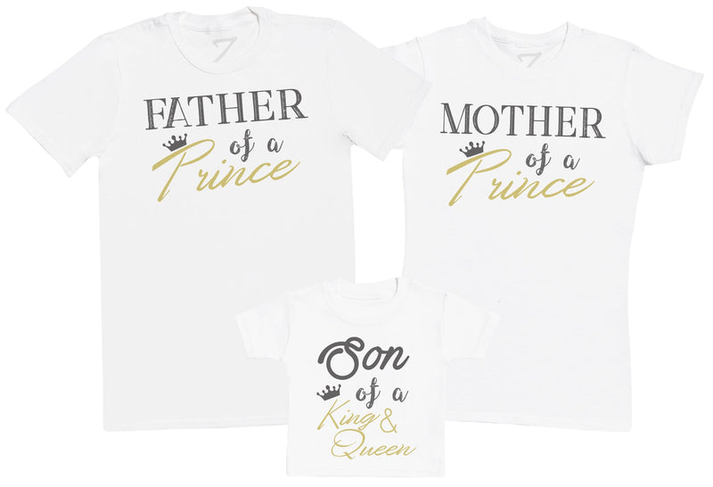 Son Of A King & Queen, Parent To A Prince - Whole Family Matching - Family Matching Tops - (Sold Separately)