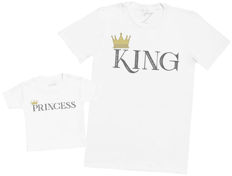 King & Princess - Mens T Shirt & Kid's T-Shirt - (Sold Separately)