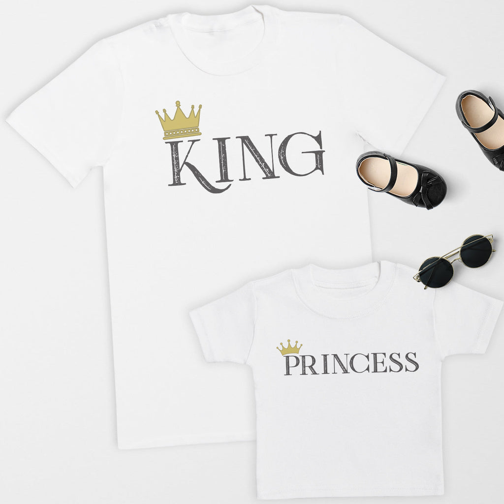 King & Princess - Mens T Shirt & Kid's T-Shirt - (Sold Separately)