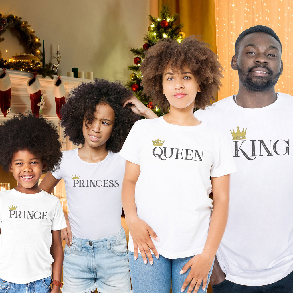 King, Queen, Prince & Princess - Whole Family Matching - Family Matching Tops - (Sold Separately)